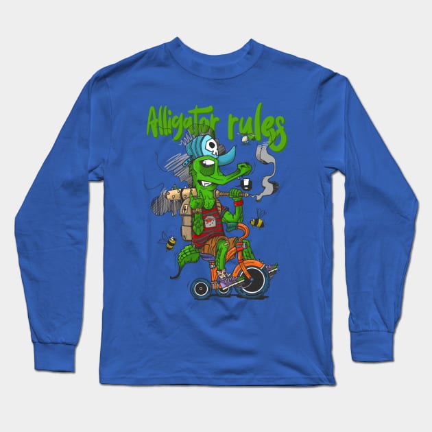 Alligator rules Long Sleeve T-Shirt by manuvila